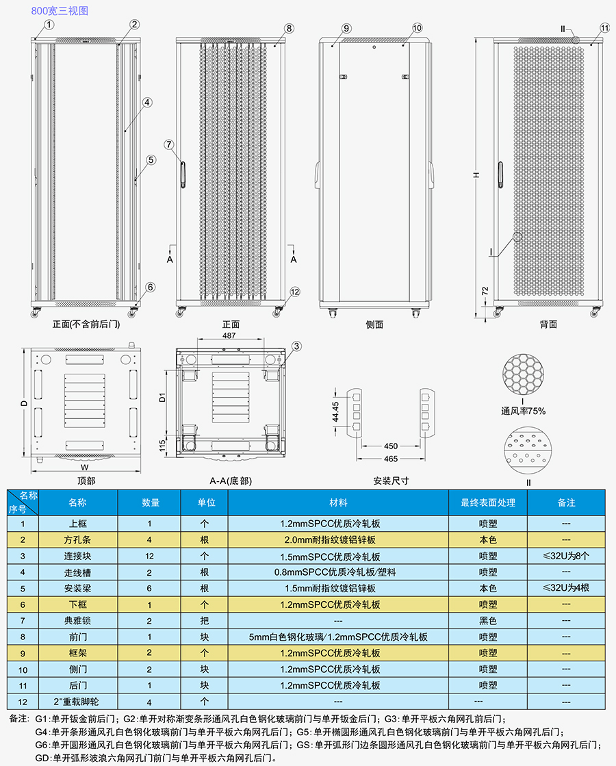 G4网络服务器机柜