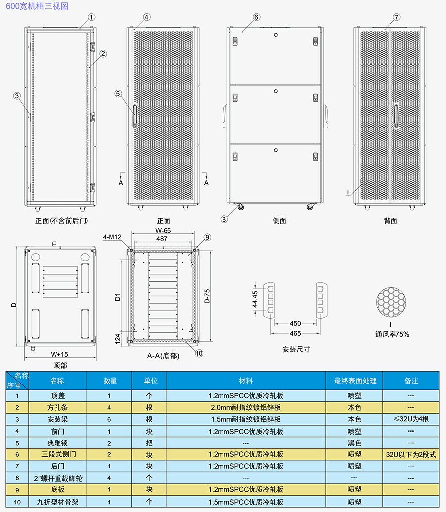 K8鼎级网络服务器机柜