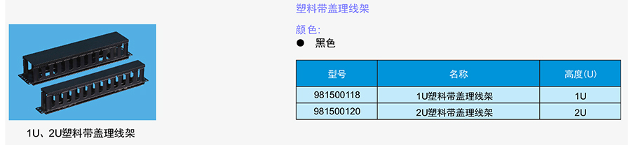 塑料带盖理线架